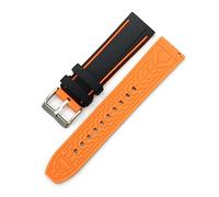 Kiaoeiuyti Bangle de sport en silicone de 20 mm 22 mm 24 mm Double couleur version rapide étanche des hommes de remplacement de caoutchouc Band de courroie accessoires Interesting life