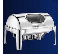 Kiaoeiuyti Faire Un Chauffage de Nourriture - Buffet R et Chauffage, brûleur pour Garder Les Aliments au Chaud, Ensemble de Buffet à Pot Chaude avec Couvercle en Verre durci, Couvercle Transparent