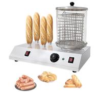 Kiaoeiuyti Hot Dog Machine Steamer Bun Chaussier Break Breakfast Saucisses Cuiier Cuiier ACTEUL Acteur ACHETUX pour RETRUSSION - ÉQUIPEMENT DE Face ÉLECTRIQUE Commercial avec 3/4 Toast, 4