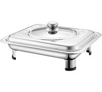 Kiaoeiuyti Plotte de Buffet à Plat en Acier Inoxydable, Buffet/récipient Alimentaire en Pleine Grande Taille Plateau de réchauffeur pour Les épreuves de Restauration de Banquet de Mariage, Un