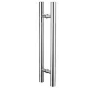 Kiaoeiuyti Poignée de porte coulissante Poignée de porte swing en acier inoxydable, 150 cm / 59,06 pouces en verre à deux voies