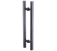 Kiaoeiuyti Poignée de porte coulissante Poignée de porte swing en acier inoxydable, 150 cm / 59,06 pouces en verre à deux voies