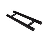 Kiaoeiuyti Poignée de porte simple simple en acier inoxydable noir rond push-pull poignée de porte de porte de bureau porte en verre coulissant 5 tailles (1200 × 900 mm)
