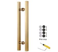 Kiaoeiuyti Pousser la porte de la porte à double face avec les accessoires, poignée de porte coulissante pour grange/bureau/vitre/porte d'entrée, ensemble de traction anti-rupture, 50 60 80 120 cm de