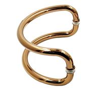 Kiaoeiuyti Poussez en C Push Porter la poignée de porte tube rond, poignées de porte en verre pour salle de bain/cuisine/studio, manche en apparition en jeu de quincaillerie, 25 mm / 1 "de diamètre