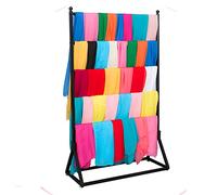 Kiaoeiuyti Présentoir Commercial Noir pour écharpes Verticales, Support de Rangement en métal Multicouche de Grande capacité pour Foulard/châle/Serviettes/Jeans (Taille : Longueur 60 cm)