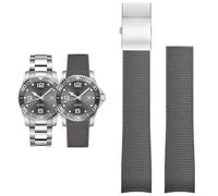 Kiaoeiuyti Watch Accessories Band for Longines Comas Diving Series L37814 L3.781 Bracelet Mécanical Men Men Rubber Watch 21mm Bracelet
