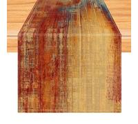 Kiatuniya Chemin de Table Bleu Orange 33 x 183 cm décoration de Table Art Moderne Table au Chemin de Table Court Décoration de Table Lavable pour Fête Mariage Vacances Cuisine Décoration