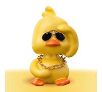 KIAYOO Figurine Canard Jaune,Bobbleheads Resine de Voiture,Décorations du Tableau de Bord,Jouets Voiture Intérieur,Auto Accessoires Ornement Bobble Head Cadeau d'anniversaire, de Noël, de Nouvel an