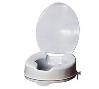 Kibath 143834 Rehausseur WC pour Salle de Bain Blanc avec adaptateurs pour Fixer aux Toilettes et Lui Donner de la stabilité, supporte jusqu'à 150 kg, Chrome Brillant