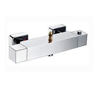 Kibath 464151 Robinet thermostatique pour colonne de douche, sortie supérieure carrée, chrome brillant