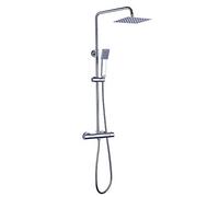 Kibath 482521 Colonne de douche carrée thermostatique toucher froid extra long, chrome brillant