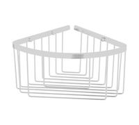 Kibath Panier Porte-Gel d'angle ALB Finition Blanc Mat fabriqué en Laiton