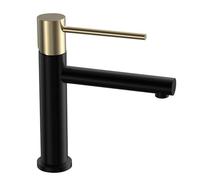 Kibath Robinet de lavabo monocommande Zuñi Finition Noir Mat fabriqué en Laiton