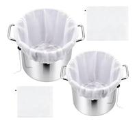 KIBBEH Lot de 2 sacs d'infusion réutilisables, double taille (66 x 55,9 cm et 81,3 x 61 cm) en maille fine pour brassage maison de bière, vin, cidre, biab tous grains, sacs filtrants extra larges avec