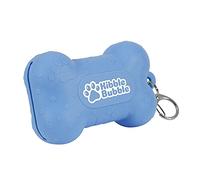 Kibble Bubble Pochette à friandises pour chien, petit sac de dressage en silicone, sac à goûter étanche pour animaux domestiques, bleu os
