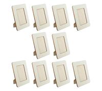 KiBcsLic 10 Pièces Cadre Photo Bois Non Fini Cadre à Personnaliser pour DIY Créatif Projets D'Activités Manuelles Multifonction Adapté pour Groupe Cadeau Décor, 12.3 Cm X 16.8 Cm