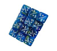 KiBcsLic 10 Pièces Dés de Compteur D6 Numériques Aides Pédagogiques de Mathématiques Générant Des Nombres Aléatoires Adapté pour L'Enseignement Ludique et Les, Bleu