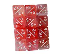 KiBcsLic 10 Pièces Dés de Compteur D6 Numériques Aides Pédagogiques de Mathématiques Générant Des Nombres Aléatoires Adapté pour L'Enseignement Ludique et Les, Rouge
