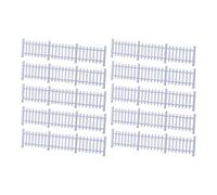 KiBcsLic 10 Pièces Miniature Clôture Maquette Chemin de Fer Barrière Paysagère Maquette Rail Architecture Décor Confection PP Adapté Aux Collectionneurs Bricol, Style E