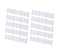 KiBcsLic 10 Pièces Miniature Clôture Maquette Chemin de Fer Barrière Paysagère Maquette Rail Architecture Décor Confection PP Adapté Aux Collectionneurs Bricol, Style D