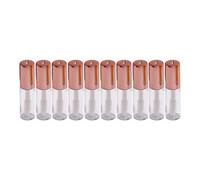 KiBcsLic 10 Pièces Tube de Brillant à Lèvres Récipient Vide à Remplir pour à Lèvres Flacon Cosmétique Échantillons Pratique pour Usage Quotidien, or rose