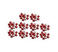 KiBcsLic 100 Bagues D'identification pour Volailles, Accessoires pour L'élevage de Pigeons, étiquettes D'identification pour Le Dressage, Rouge