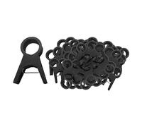 KiBcsLic 100 Clips de Support pour Plantes, Clips de Greffage, Clips de Treillis Réutilisables pour Légumes, Fleurs et Vignes, pour Serre, Jardin et Rosiers, 1,7 cm Noir