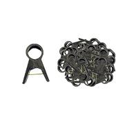 KiBcsLic 100 Clips de Support pour Plantes, Clips de Greffage, Clips de Treillis Réutilisables pour Légumes, Fleurs et Vignes, pour Serre, Jardin et Rosiers, 2,0 cm Noir