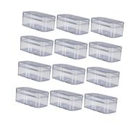KiBcsLic 12 Pièces Boîte D'Emballage de Bonbons Étui Transparent pour Snacks Moule à Biscuit Protection Fraîcheur Couvercle Serré Convient pour Stockage Maiso, 11,8 cm x 6 cm x 6,5 cm