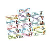 KiBcsLic 16 Affiches éducatives sur Les Règles de La Classe, Fournitures Scolaires Primaires, Panneaux de Classe