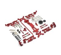 KiBcsLic 17 Pièces Kit de Bras de Amortissement CVD Bras Amortissement RC Résistant à l'usure Loisirs Radio, Rouge