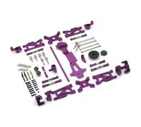 KiBcsLic 17 Pièces Kit de Bras de Amortissement CVD Bras Amortissement RC Résistant à l'usure Loisirs Radio, Violet
