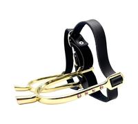 KiBcsLic 2 Bottes D'équitation avec Sangles en Cuir PU, Faciles à Installer, pour Femmes et Hommes, Idéales pour Les Loisirs, Or