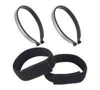 KiBcsLic 2 Paires de Serre-Pantalon de Vélo Sangles de Cheville Pinces à Pantalon avec Une Ouverture Large Universelle pour Un Usage Facile Adapté pour Les Lo, Argent