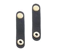 KiBcsLic 2 Pièces Boucle de Poignée de Sac à Main Boucle de Sangle de Sac Bandoulière Fermeture Ceinture Détachable Matériau PU Métal Adaptée Aux Remplacements, Noir