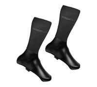 KiBcsLic 2 Pièces Couvre-chaussures Vélo Antivent Antipluie Respirants Accessoires Chaussures Cycliste Polyuréthane Polyester Adaptés Route Montagne Sports, Noir