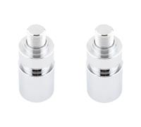 KiBcsLic 2 Pièces Embouts de Guidon Poids de Barre Obturateurs de Remplacement Bouchons de Stabilité en Acier Inoxydable Poli Miroir Adapté pour 750 Africa, Argent