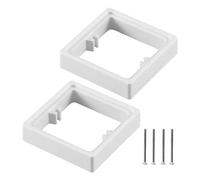 KiBcsLic 2 Pièces Entretoise Prise Simple Plaque Cadre Mural Élévateur Adaptateur Profondeur 20mm Matériau PP Adaptée Boîtiers Muraux Installations Électriques, Blanc