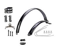 KiBcsLic 2 Pièces Garde-Boue Vélo Ensemble Pare-Boue Avant Arrière Accessoires de Réparation Matériau PP Facile à Installer Convient pour Cyclistes Loisirs Dép, Attelle Noire avec Pince