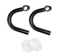 KiBcsLic 2 Pièces Guidon de Vélo Barre de Repos Latérale Extension de Cintre Poignée de VTT Kit Complet avec Vis et Ruban de Guidon Inclus Approprié pour Une, Ruban de Guidon Blanc