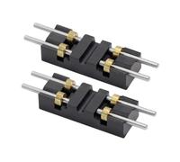 KiBcsLic 2 Pièces Modèle Train Piste Rouleaux Accessoires Chemin de Fer Roulements Montage Acier Inoxydable Facile Utilisation Convient Hobbyistes Présentation, 2 Pièces