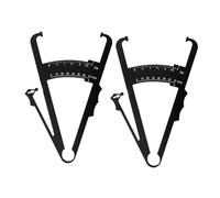 KiBcsLic 2 Pièces Pince Adipomètre Instrument de Mesure de Pli Cutané Appareil de Test de et Mètre de Circonférence En PP Robuste Approprié pour Les C, Double échelle Noire