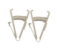KiBcsLic 2 Pièces Pince Adipomètre Instrument de Mesure de Pli Cutané Appareil de Test de et Mètre de Circonférence En PP Robuste Approprié pour Les C, Échelle Double Blanche