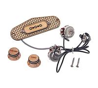 KiBcsLic 2 Pièces Préamplificateur Piezo Kit Capteur 1T1V 1V1J Transducteur Pré-câblé Disques Piezo avec Potentiomètre Volume Cuivre et Plastique Adapté à