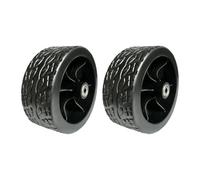 KiBcsLic 2 Roues Rechange pour Chariot Pliable, pneus Plage, Camping et brouette, pour la réparation pelouse, Roues Pliables Robustes et, 5 Pouces Sand Clear