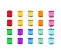 KiBcsLic 20 Pièces Blocs Empilables Cubes Sensoriels Acrylique Empilage Créatif Jouet Éducatif Matériau Translucide Adapté Développement Enfant Cadeau Maison V, Cylindre