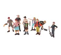 KiBcsLic 25 Pièces Ouvrier Ferroviaire 1 87 Figurines Plastique Accessoires Train Décor Scène Miniature Artisanale Prêt à Poser Adapté Aux Expositions Espace