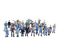 KiBcsLic 25 Pièces Ouvrier Ferroviaire 1 87 Figurines Plastique Accessoires Train Décor Scène Miniature Artisanale Prêt à Poser Adapté Aux Expositions Espace