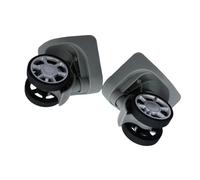 KiBcsLic 2X roulettes de Rechange pour Valises à Double Rangée, Support de Universel, Installation Facile, Gris